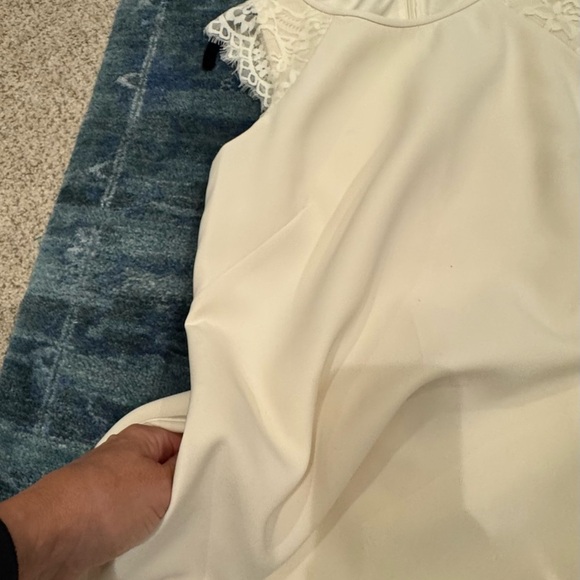 J.Crew Ivory Lace Sleeve Sheath Dress Size 6 | Old Money Luxury Classic Workwear - Picture 4 of 9